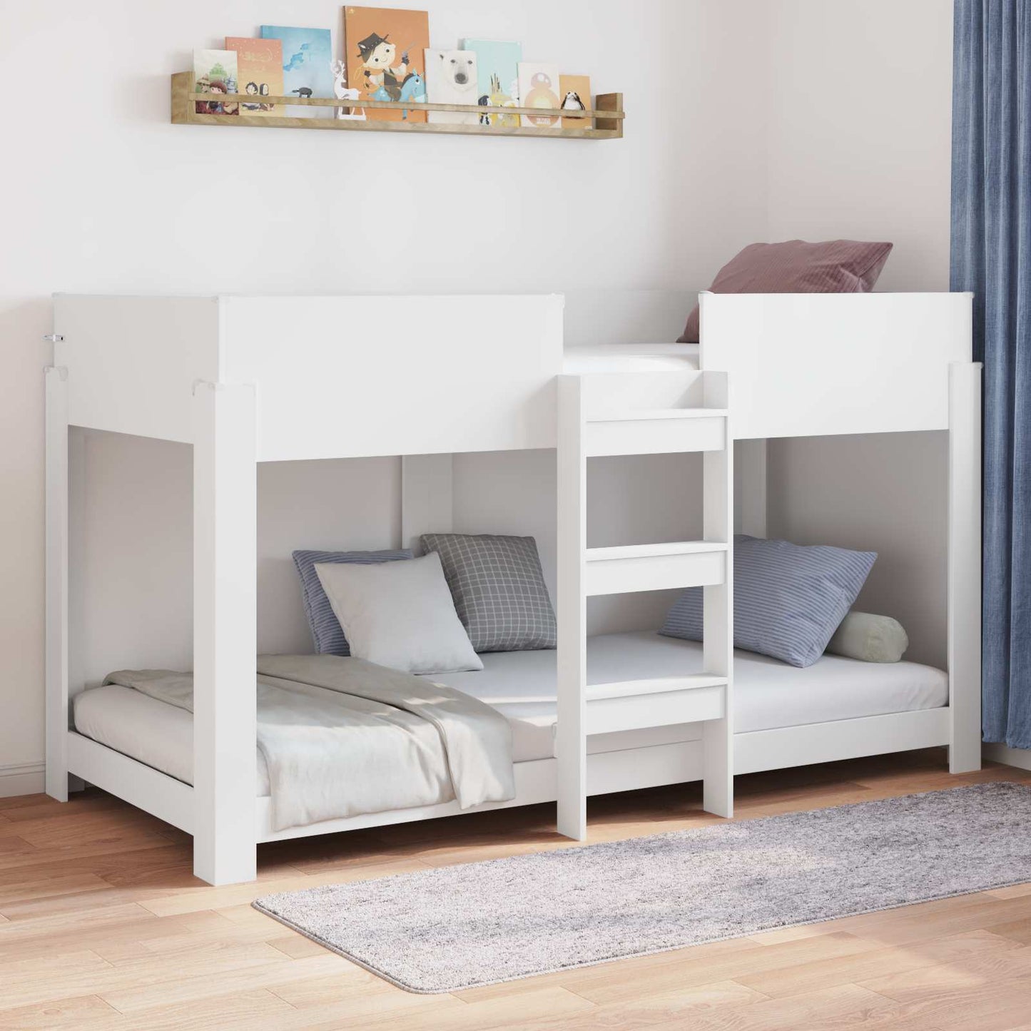 vidaXL Etagenbett für Kinder Weiß 100 x 190 cm Holzwerkstoff