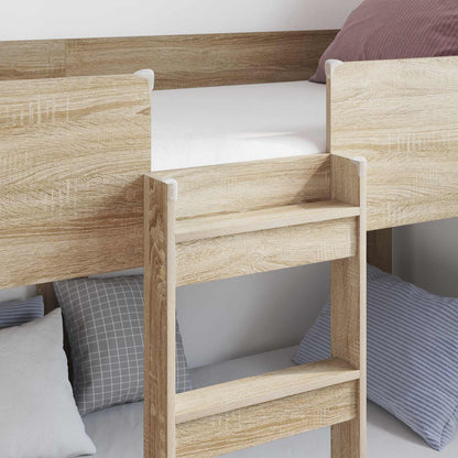vidaXL Etagenbett für Kinder Sonoma-Eiche 100 x 190 cm Holzwerkstoff