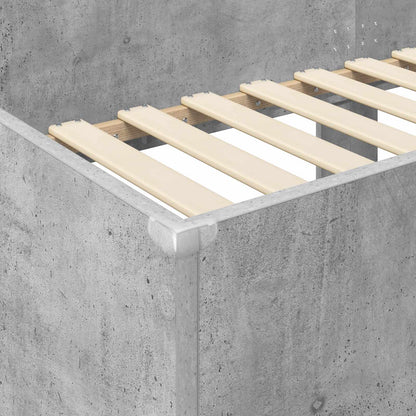vidaXL Etagenbett für Kinder Beton Grau 100 x 190 cm Holzwerkstoff
