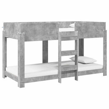 vidaXL Etagenbett für Kinder Beton Grau 100 x 190 cm Holzwerkstoff