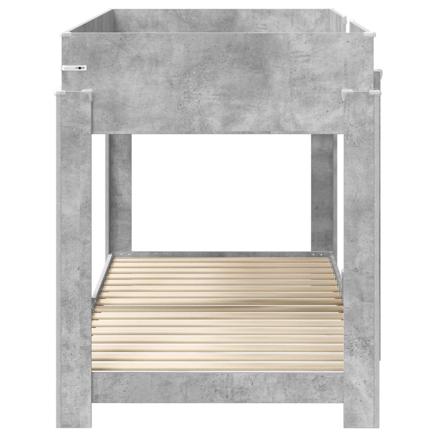 vidaXL Etagenbett für Kinder Beton Grau 100 x 190 cm Holzwerkstoff