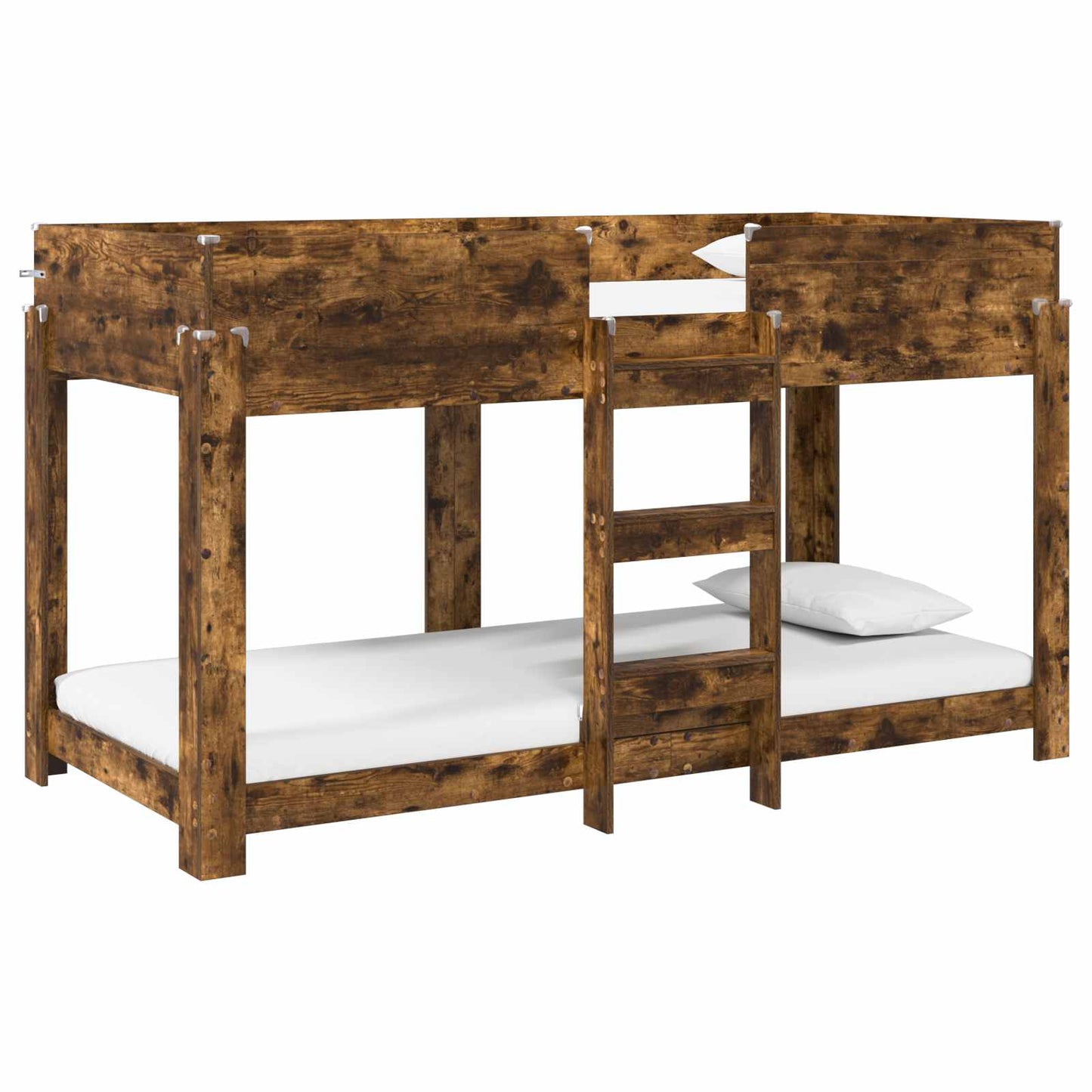 vidaXL Etagenbett für Kinder Geräucherte Eiche 100 x 190 cm