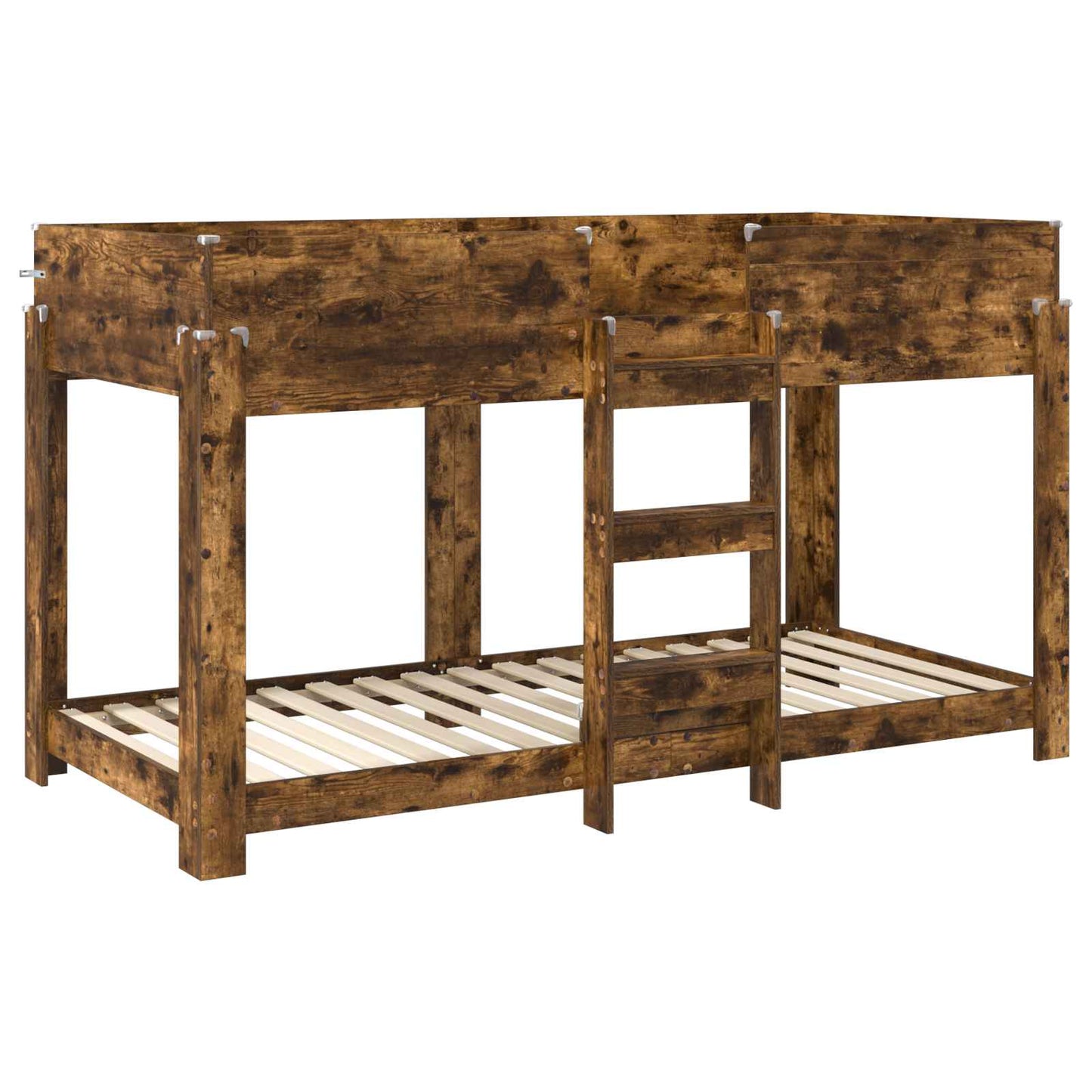 vidaXL Etagenbett für Kinder Geräucherte Eiche 100 x 190 cm