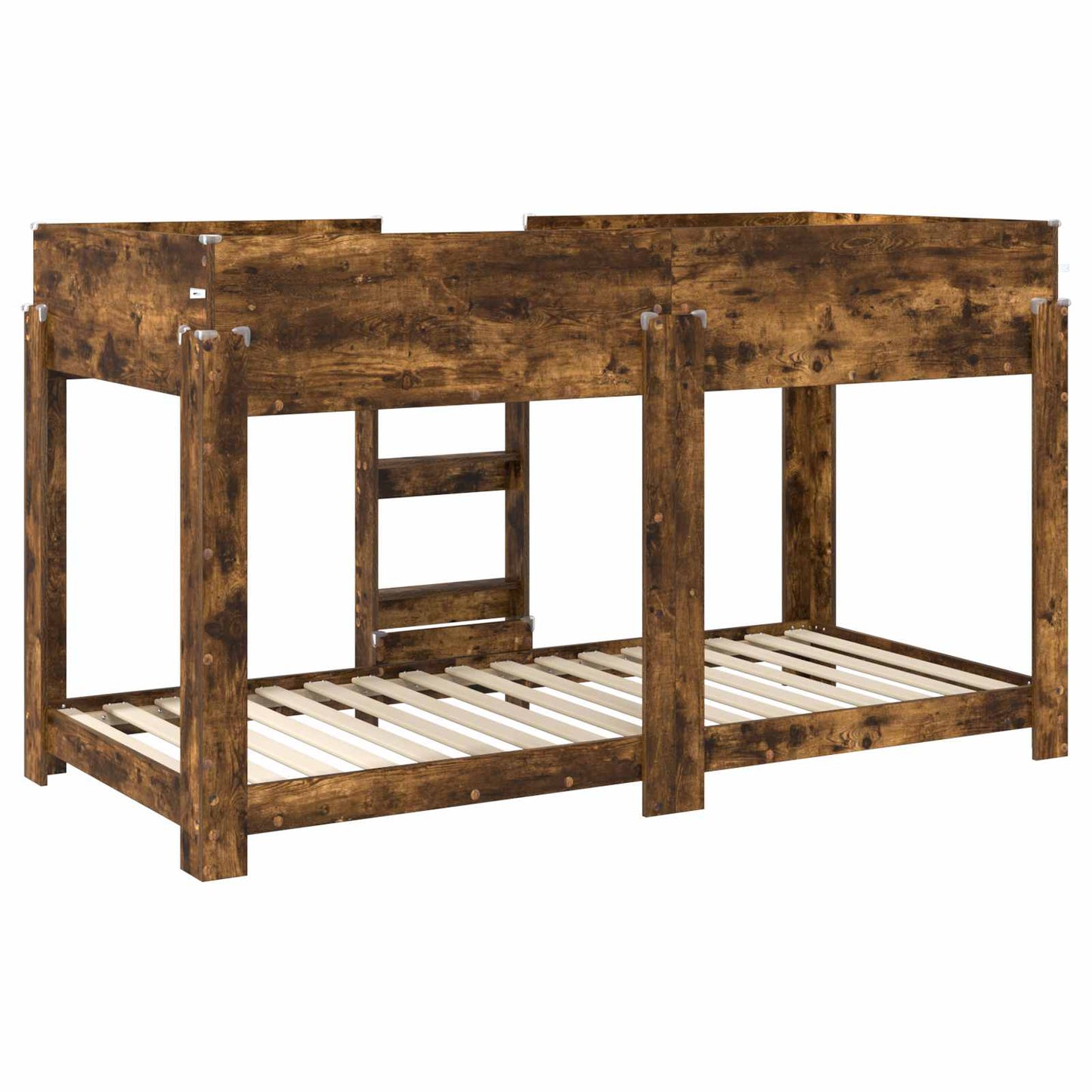 vidaXL Etagenbett für Kinder Geräucherte Eiche 100 x 190 cm