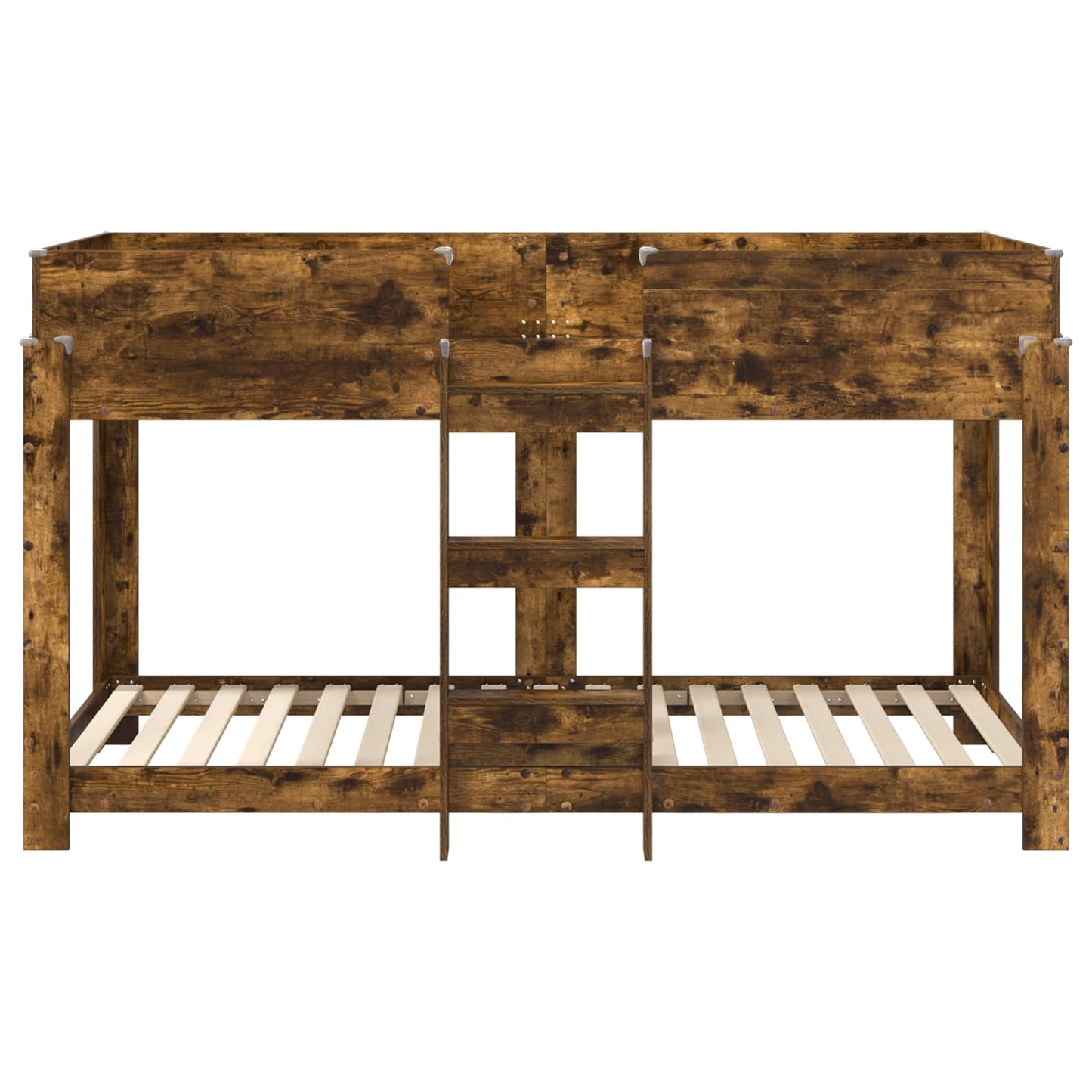 vidaXL Etagenbett für Kinder Geräucherte Eiche 100 x 190 cm