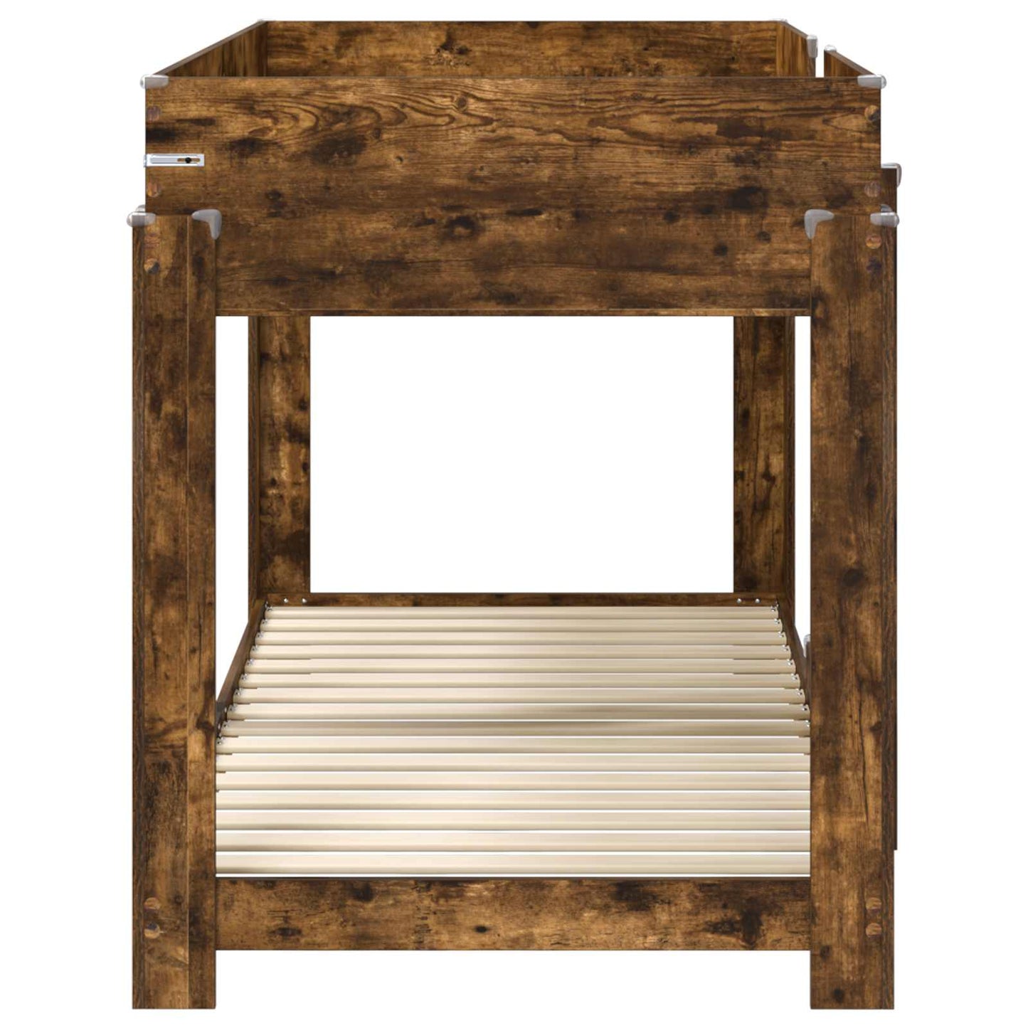vidaXL Etagenbett für Kinder Geräucherte Eiche 100 x 190 cm