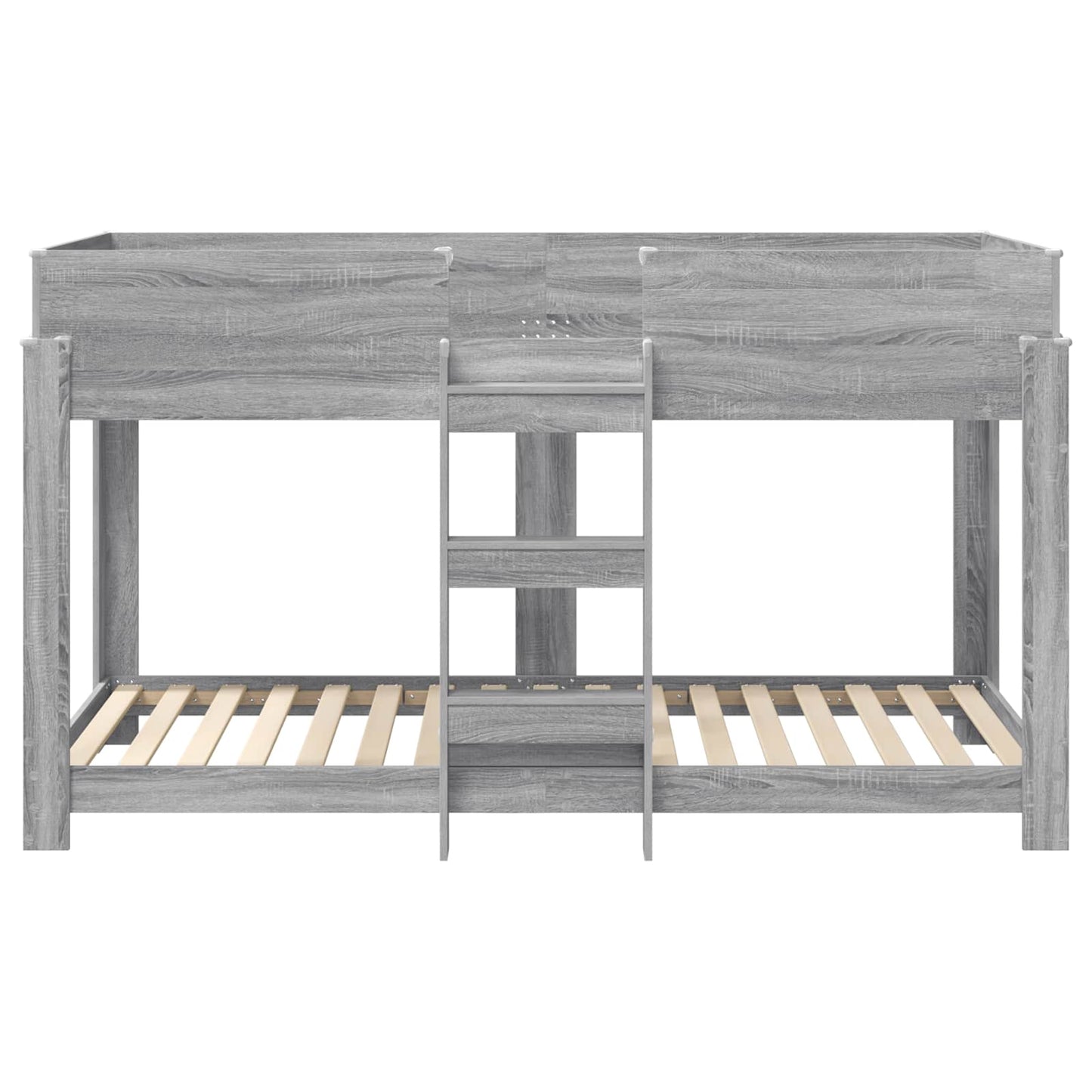 vidaXL Etagenbett für Kinder Graues Sonoma 100 x 190 cm Holzwerkstoff