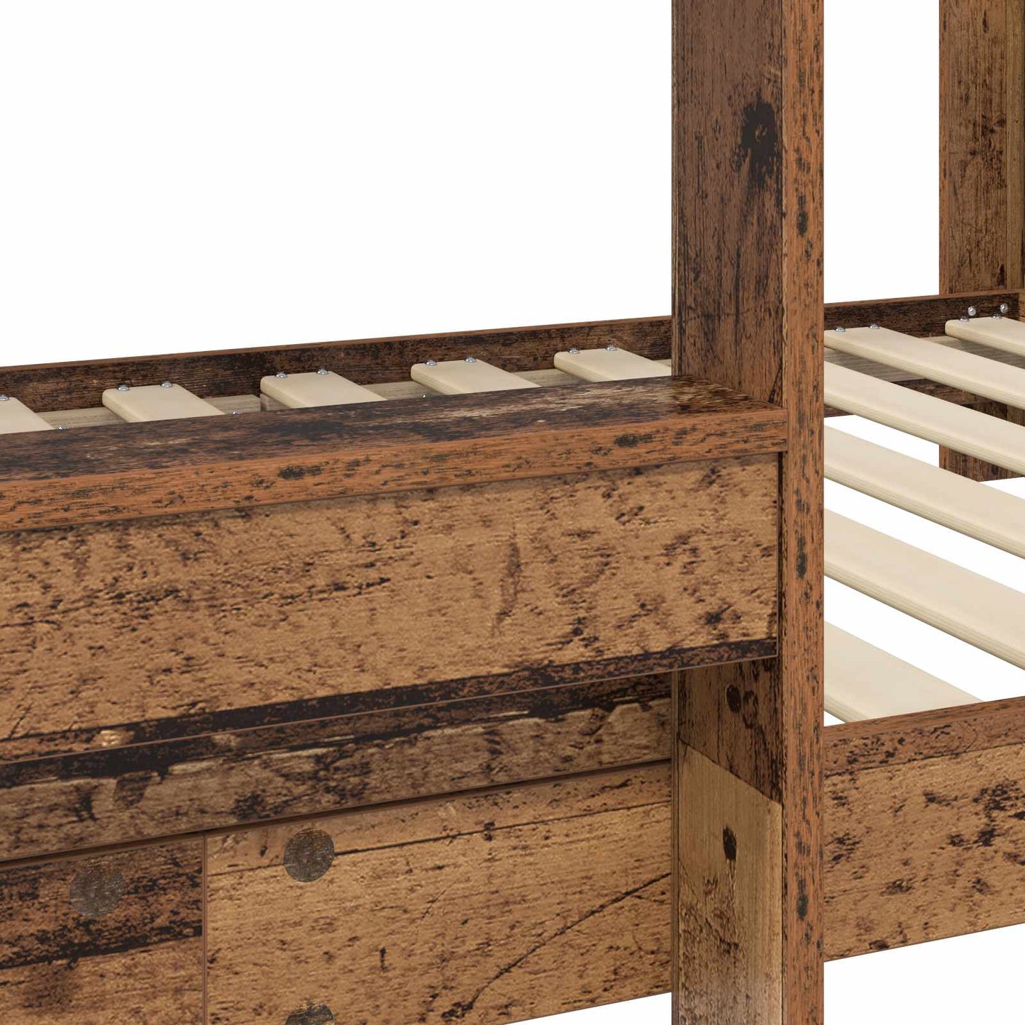 vidaXL Etagenbett für Kinder Altholz 100 x 190 cm Holzwerkstoff