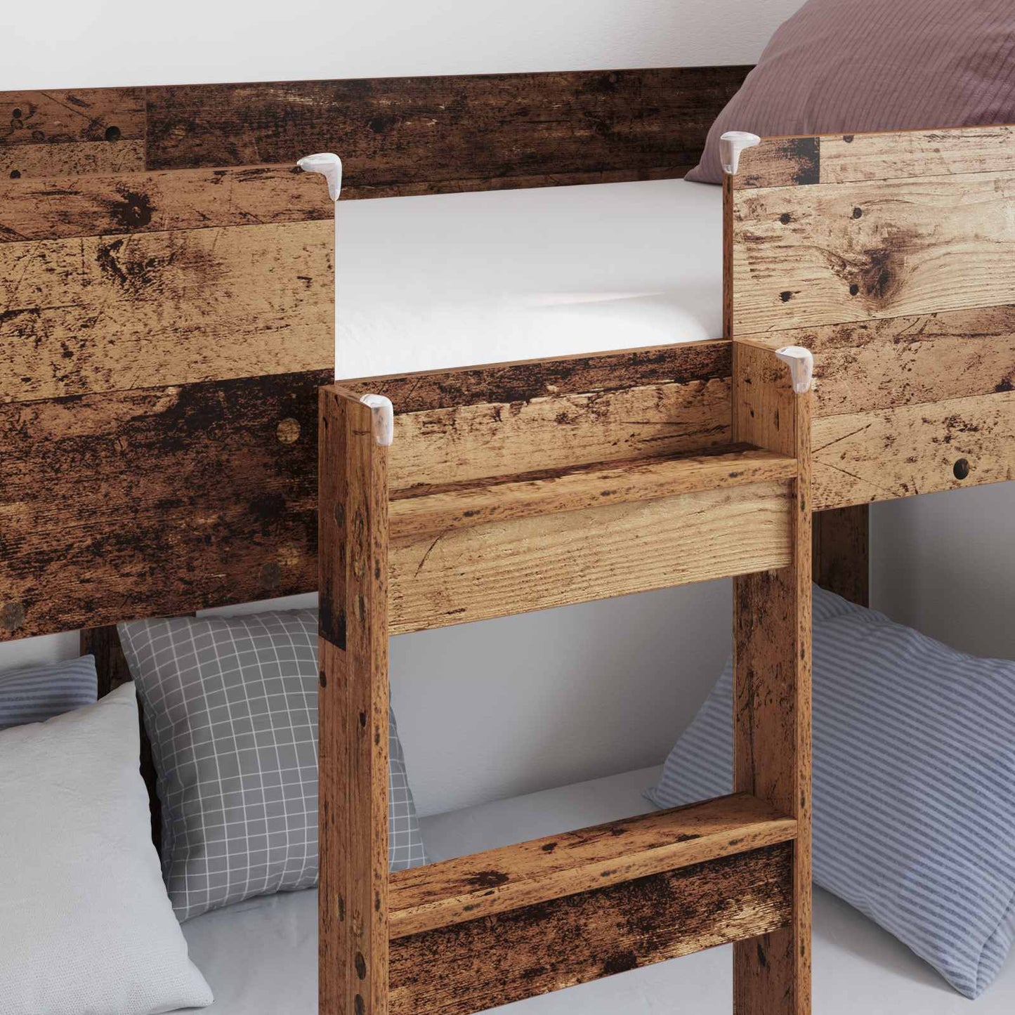 vidaXL Etagenbett für Kinder Altholz 100 x 190 cm Holzwerkstoff