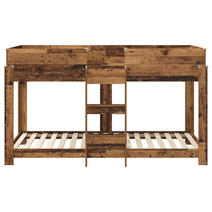 vidaXL Etagenbett für Kinder Altholz 100 x 190 cm Holzwerkstoff