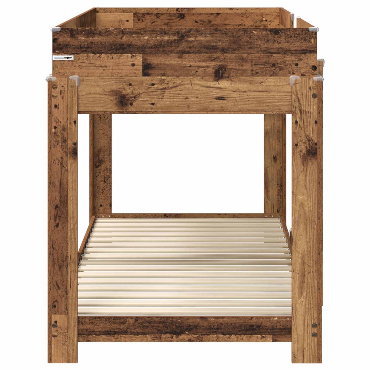 vidaXL Etagenbett für Kinder Altholz 100 x 190 cm Holzwerkstoff