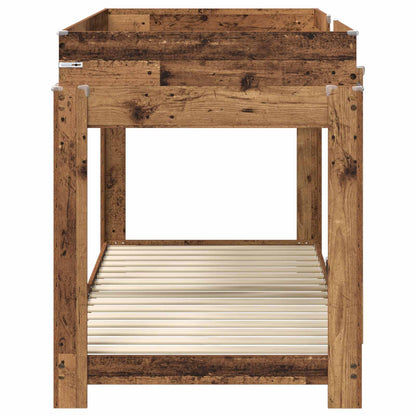 vidaXL Etagenbett für Kinder Altholz 100 x 190 cm Holzwerkstoff