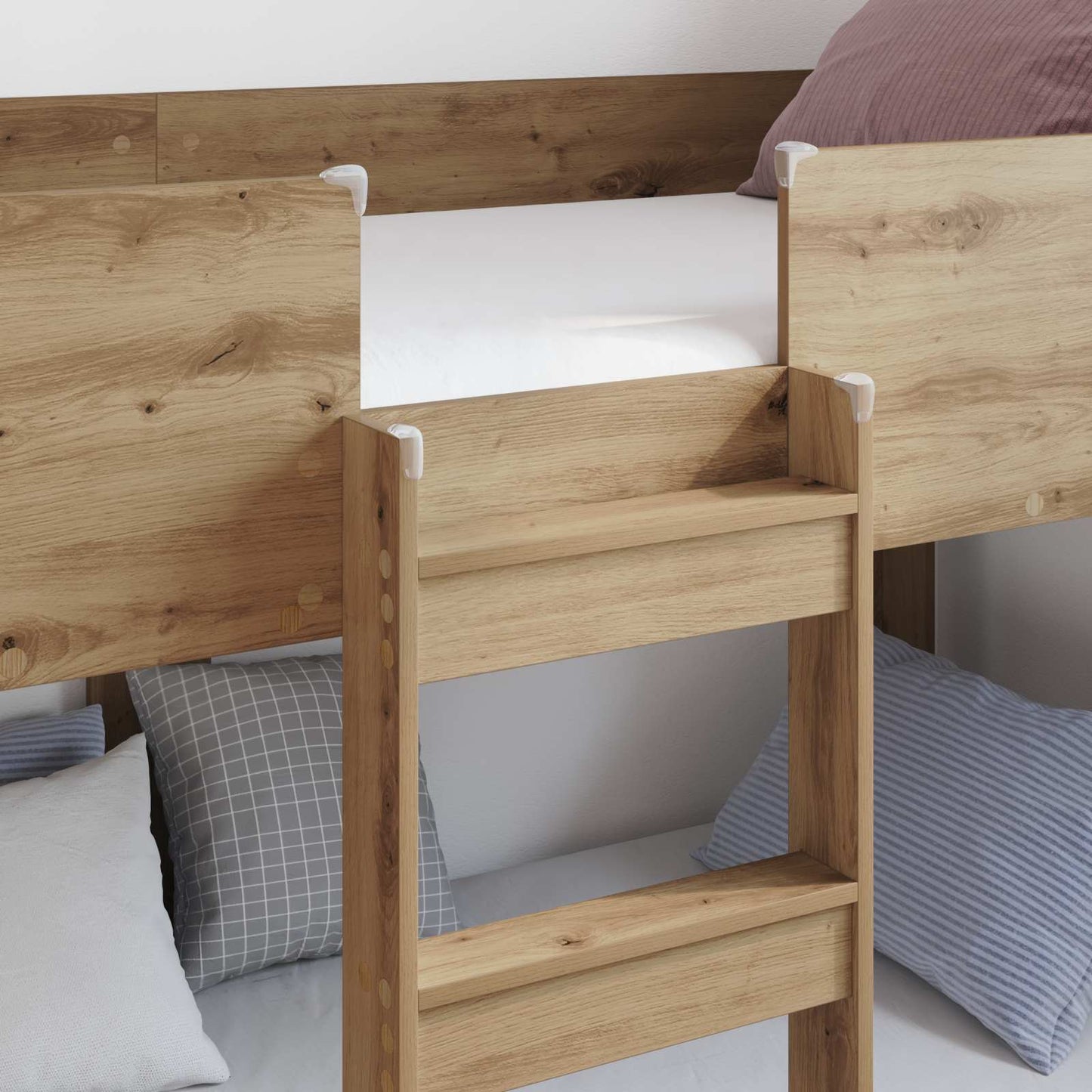 vidaXL Etagenbett für Kinder Artisan-Eiche 100 x 190 cm Holzwerkstoff