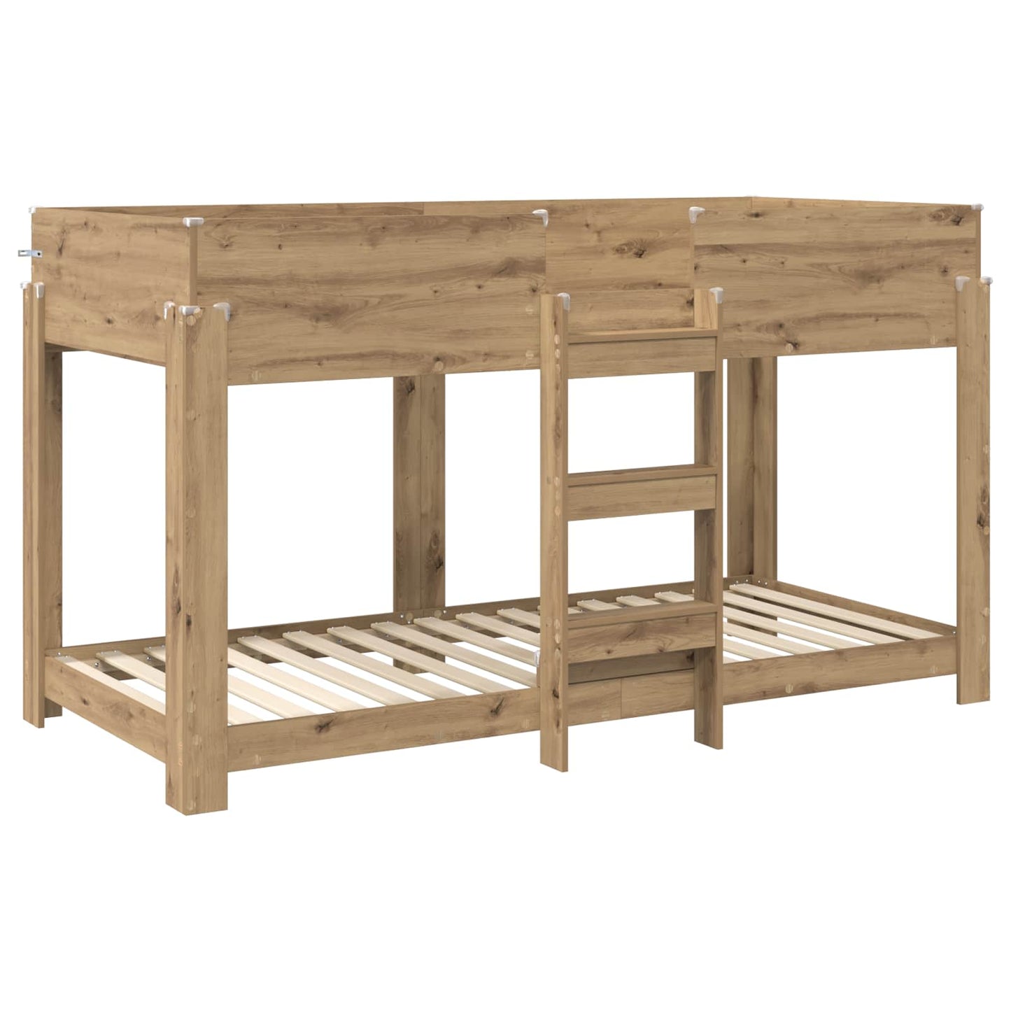 vidaXL Etagenbett für Kinder Artisan-Eiche 100 x 190 cm Holzwerkstoff