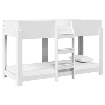 vidaXL Etagenbett für Kinder Weiß 75 x 190 cm Holzwerkstoff