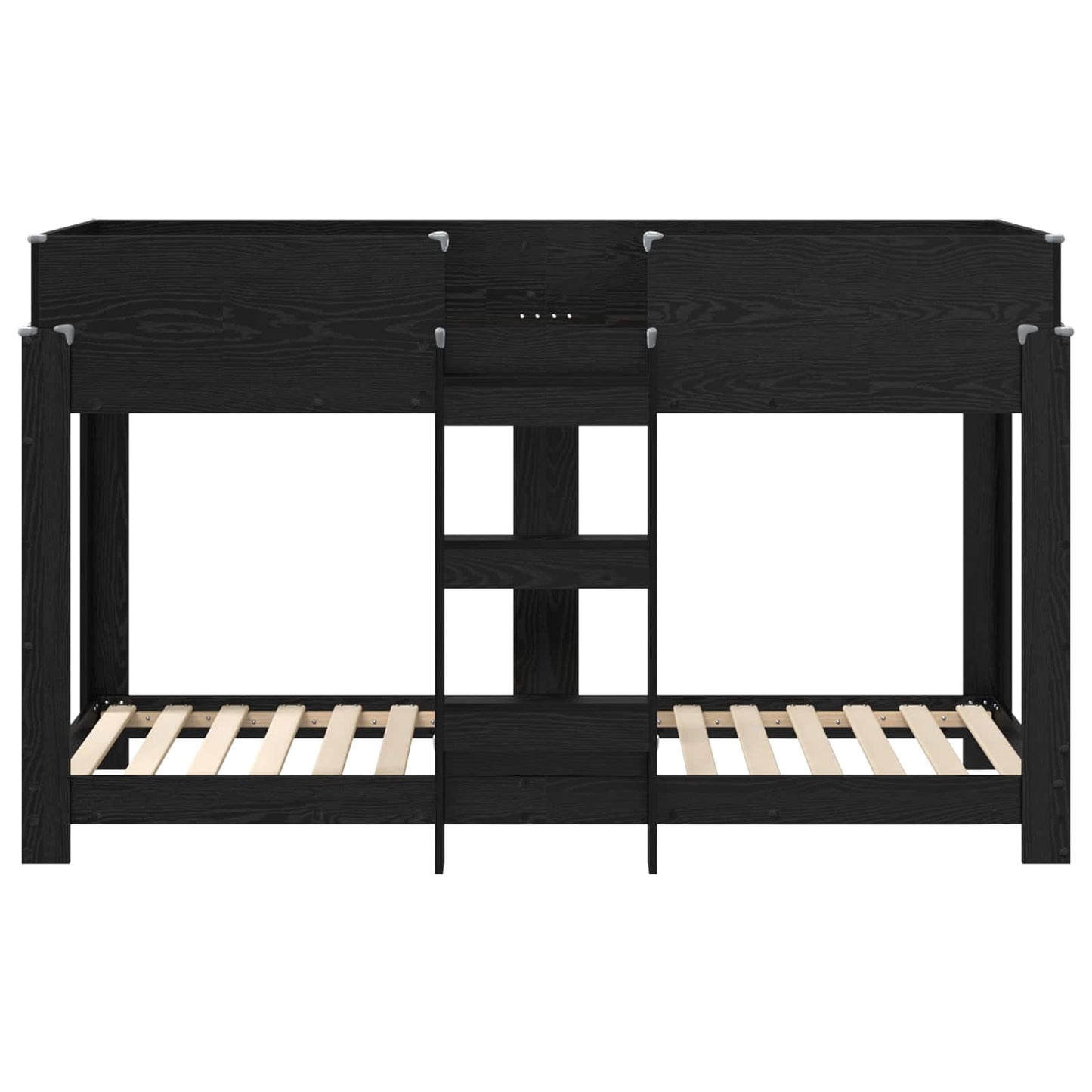 vidaXL Etagenbett für Kinder Schwarz Eichen-Optik 75 x 190 cm