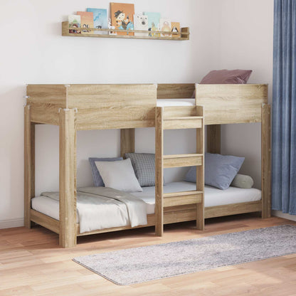 vidaXL Etagenbett für Kinder Sonoma-Eiche 75 x 190 cm Holzwerkstoff