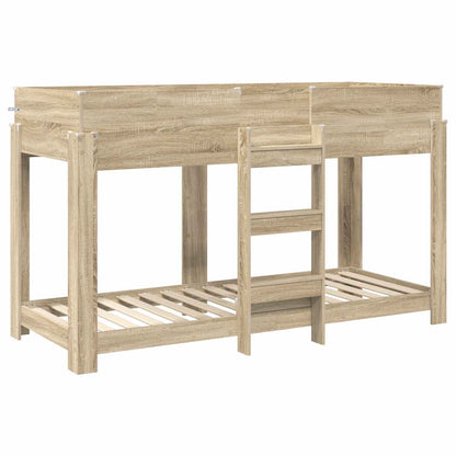 vidaXL Etagenbett für Kinder Sonoma-Eiche 75 x 190 cm Holzwerkstoff