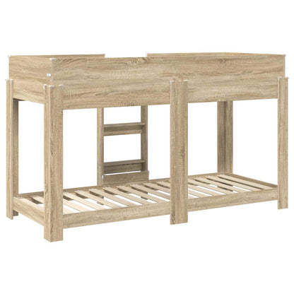 vidaXL Etagenbett für Kinder Sonoma-Eiche 75 x 190 cm Holzwerkstoff
