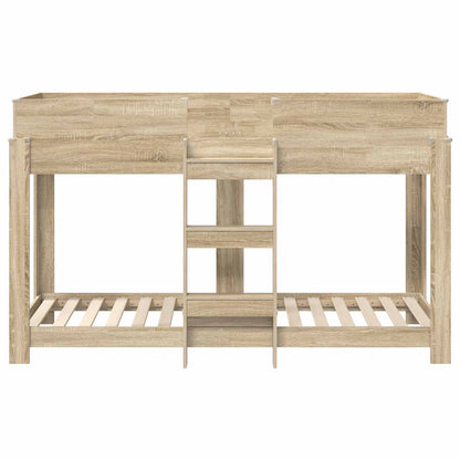 vidaXL Etagenbett für Kinder Sonoma-Eiche 75 x 190 cm Holzwerkstoff