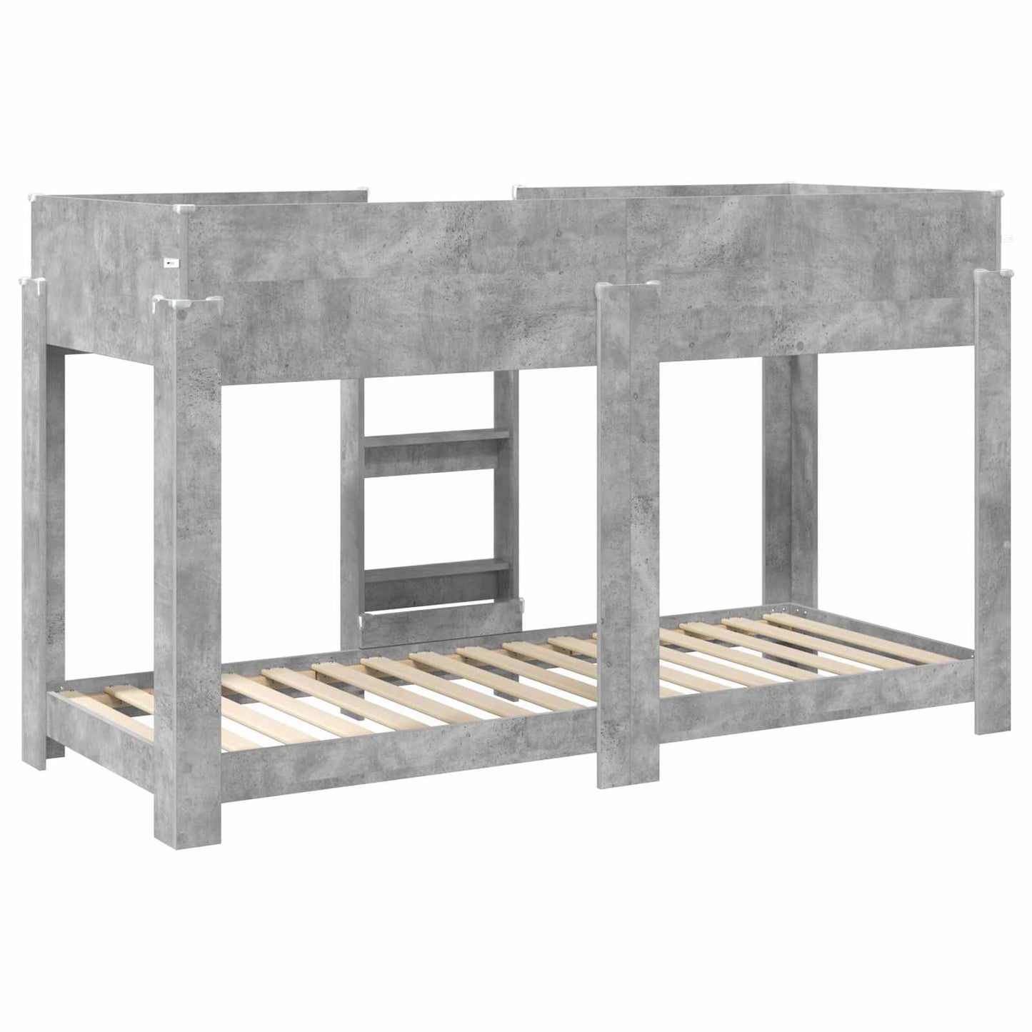 vidaXL Etagenbett für Kinder Beton Grau 75 x 190 cm Holzwerkstoff