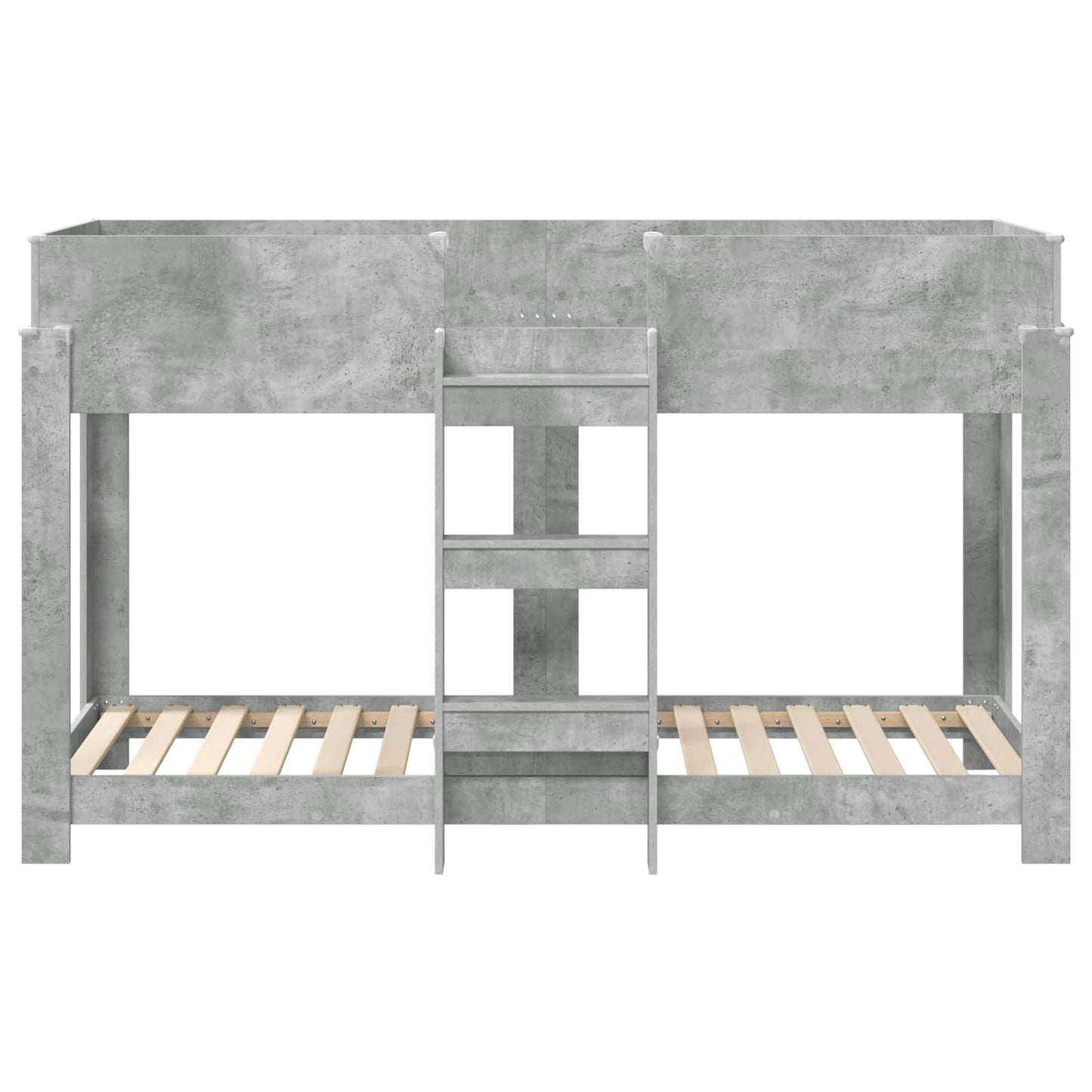 vidaXL Etagenbett für Kinder Beton Grau 75 x 190 cm Holzwerkstoff