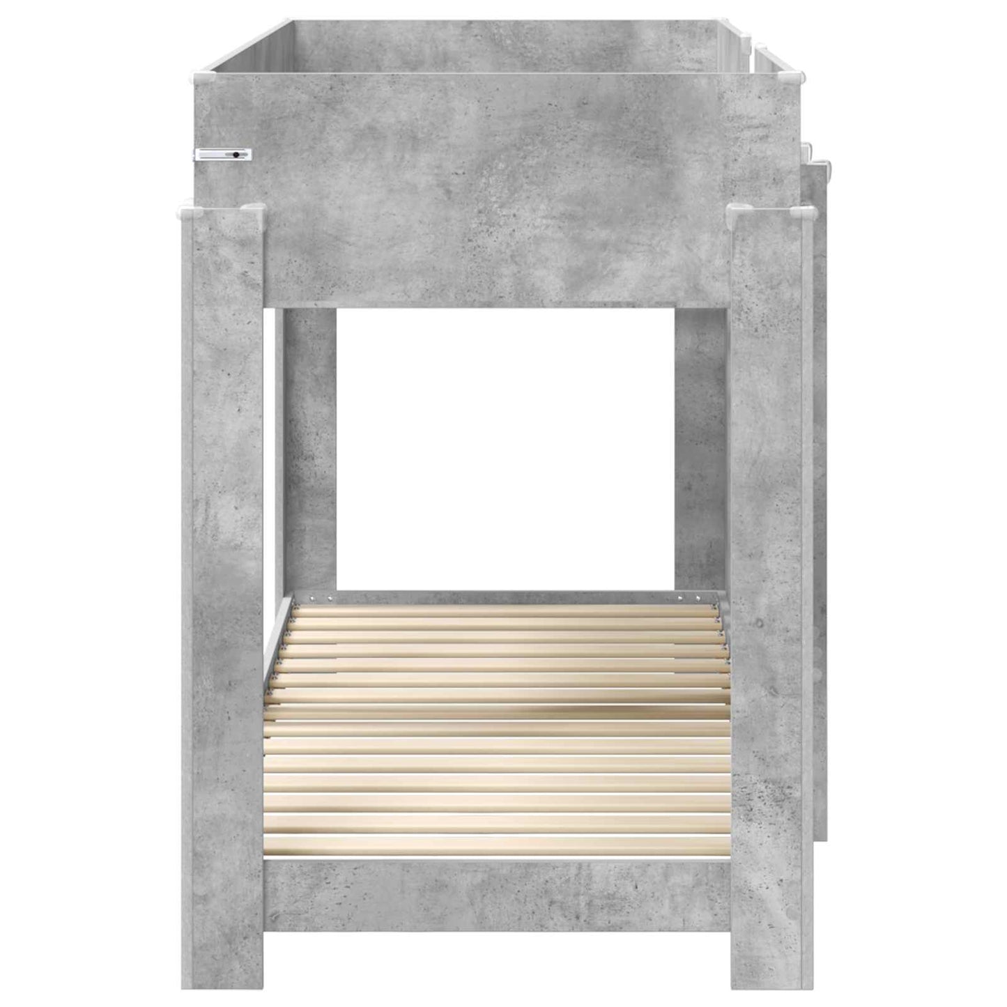 vidaXL Etagenbett für Kinder Beton Grau 75 x 190 cm Holzwerkstoff