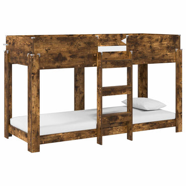 vidaXL Etagenbett für Kinder Geräucherte Eiche 75 x 190 cm