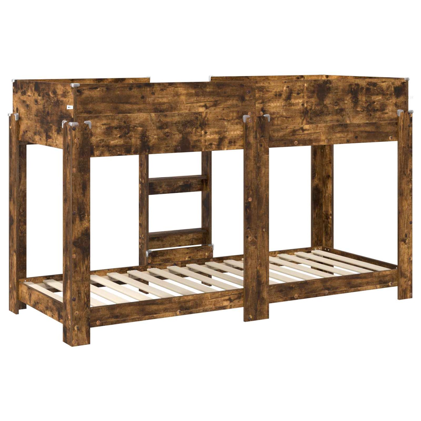 vidaXL Etagenbett für Kinder Geräucherte Eiche 75 x 190 cm