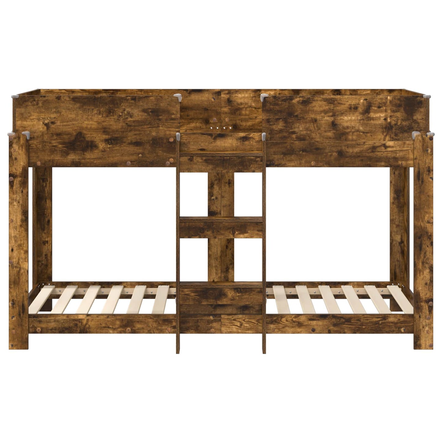 vidaXL Etagenbett für Kinder Geräucherte Eiche 75 x 190 cm