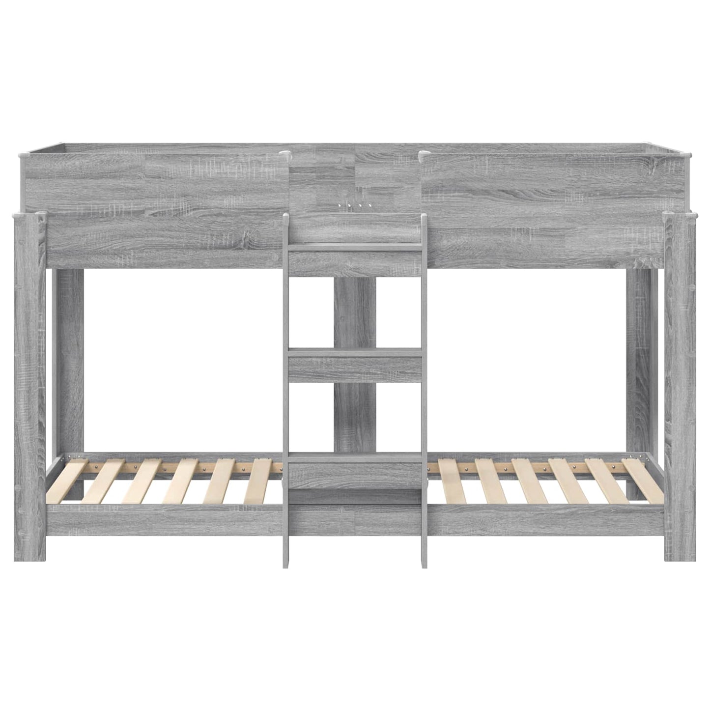 vidaXL Etagenbett für Kinder Graues Sonoma 75 x 190 cm Holzwerkstoff