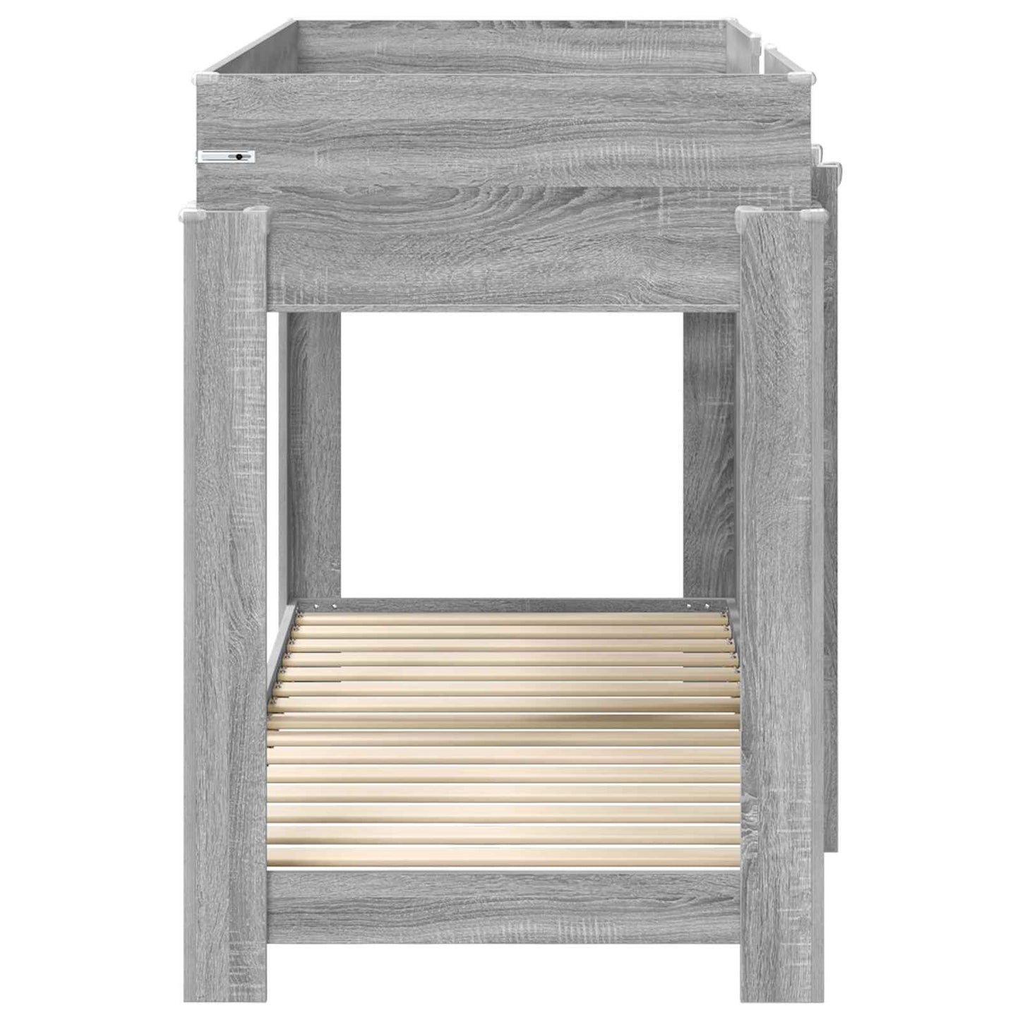 vidaXL Etagenbett für Kinder Graues Sonoma 75 x 190 cm Holzwerkstoff