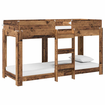 vidaXL Etagenbett für Kinder Altholz 75 x 190 cm Holzwerkstoff