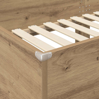vidaXL Etagenbett für Kinder Artisan-Eiche 75 x 190 cm Holzwerkstoff
