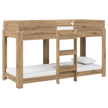 vidaXL Etagenbett für Kinder Artisan-Eiche 75 x 190 cm Holzwerkstoff
