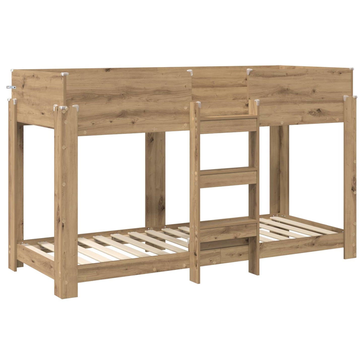 vidaXL Etagenbett für Kinder Artisan-Eiche 75 x 190 cm Holzwerkstoff