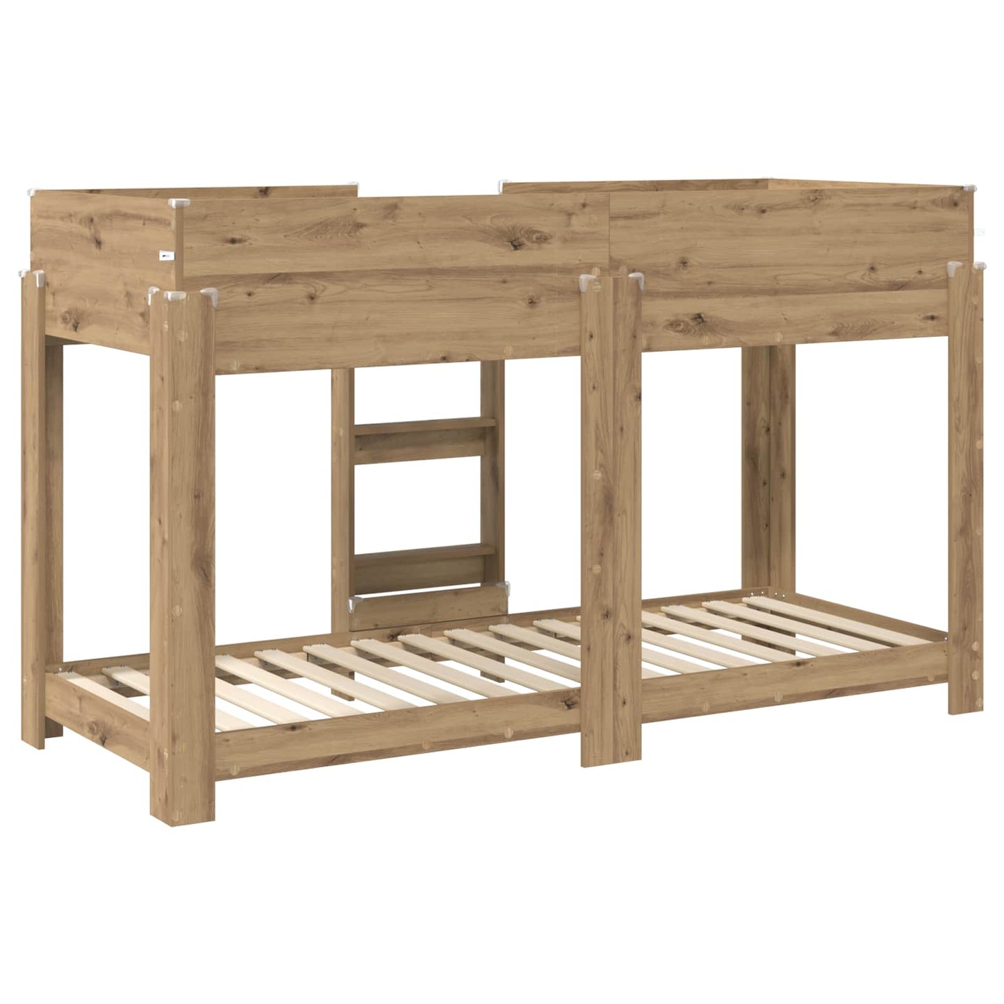 vidaXL Etagenbett für Kinder Artisan-Eiche 75 x 190 cm Holzwerkstoff