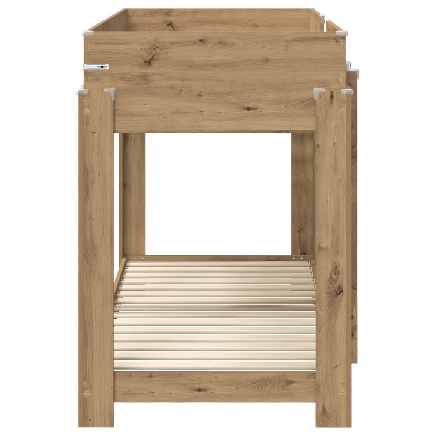vidaXL Etagenbett für Kinder Artisan-Eiche 75 x 190 cm Holzwerkstoff