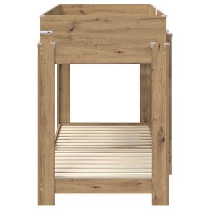vidaXL Etagenbett für Kinder Artisan-Eiche 75 x 190 cm Holzwerkstoff