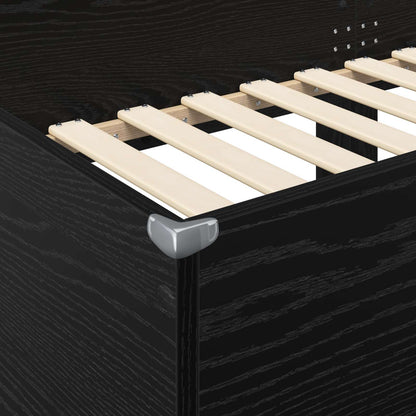 Etagenbett für Kinder Schwarz Eichen-Optik 80 x 160 cm