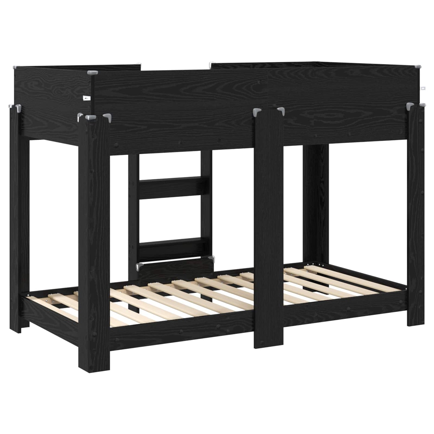 Etagenbett für Kinder Schwarz Eichen-Optik 80 x 160 cm