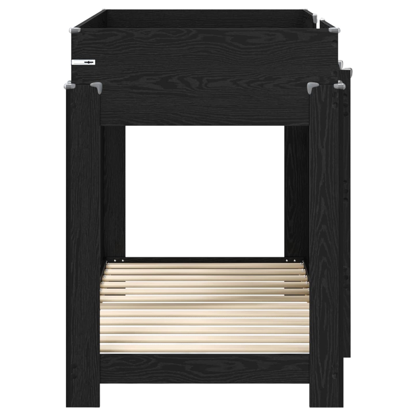 Etagenbett für Kinder Schwarz Eichen-Optik 80 x 160 cm