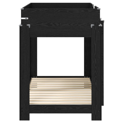 Etagenbett für Kinder Schwarz Eichen-Optik 80 x 160 cm