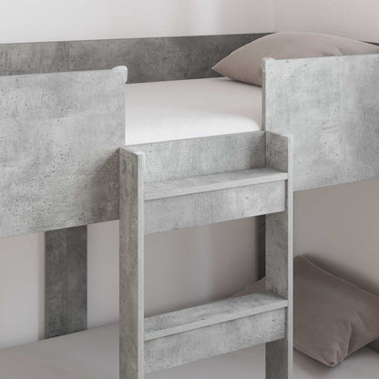 vidaXL Etagenbett für Kinder Beton Grau 80 x 160 cm Holzwerkstoff