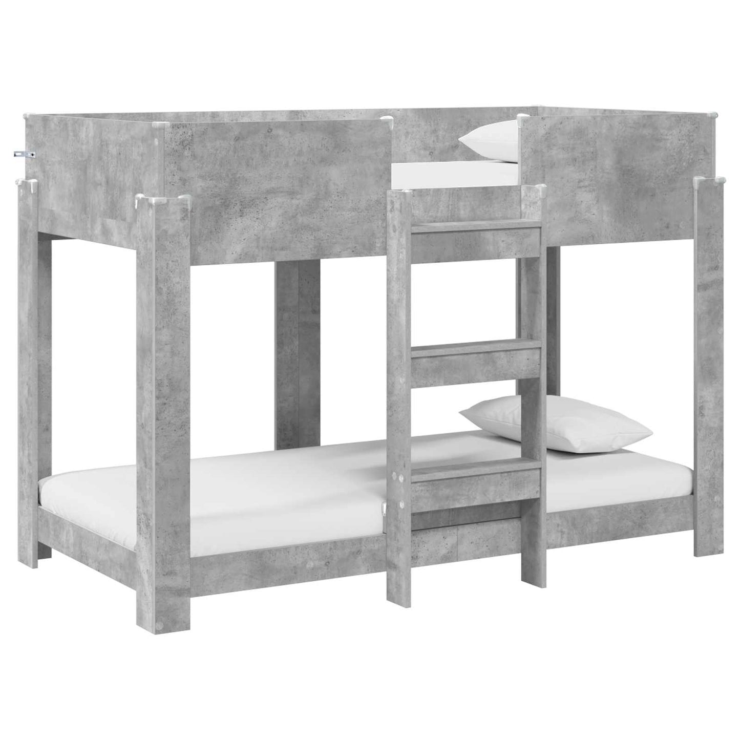 vidaXL Etagenbett für Kinder Beton Grau 80 x 160 cm Holzwerkstoff