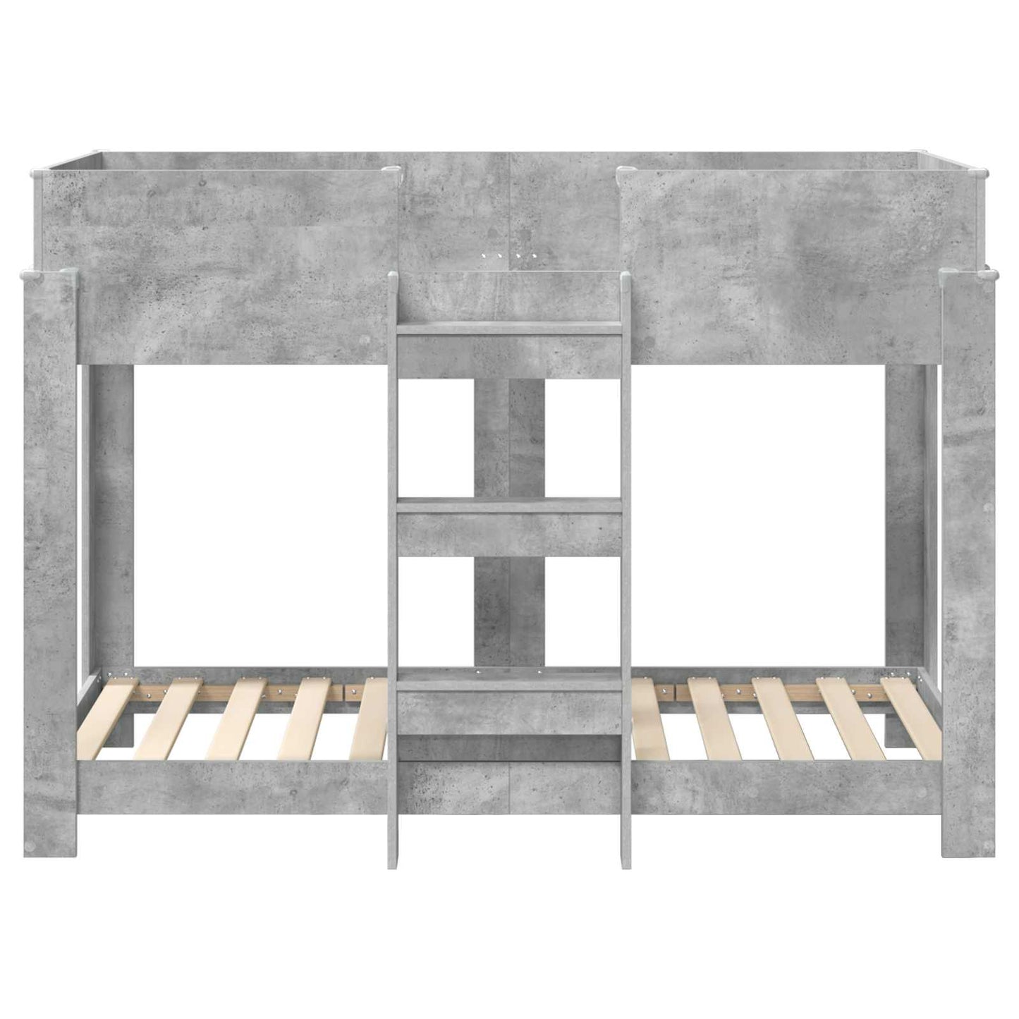 vidaXL Etagenbett für Kinder Beton Grau 80 x 160 cm Holzwerkstoff
