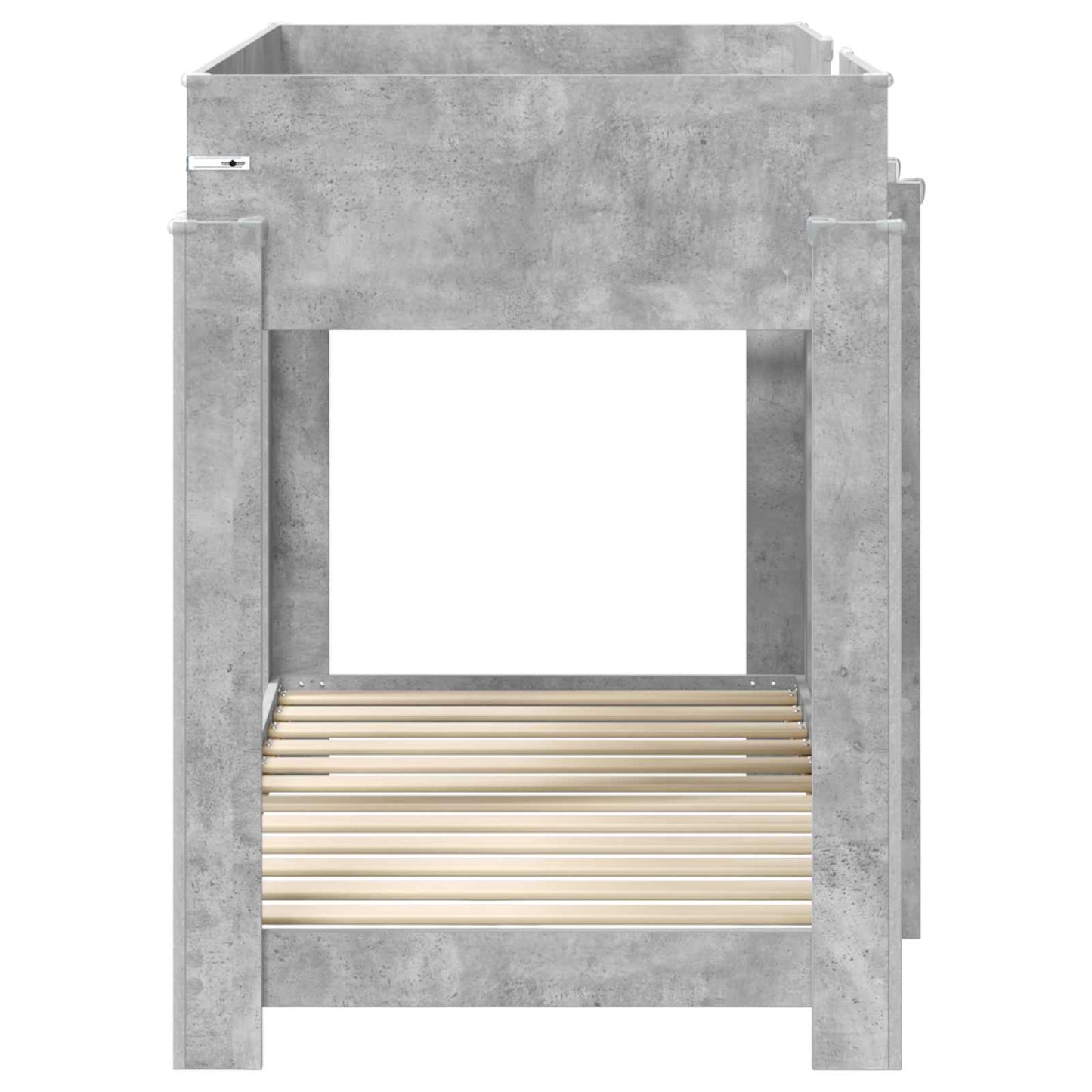 vidaXL Etagenbett für Kinder Beton Grau 80 x 160 cm Holzwerkstoff