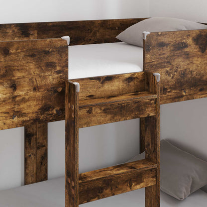vidaXL Etagenbett für Kinder Geräucherte Eiche 80 x 160 cm