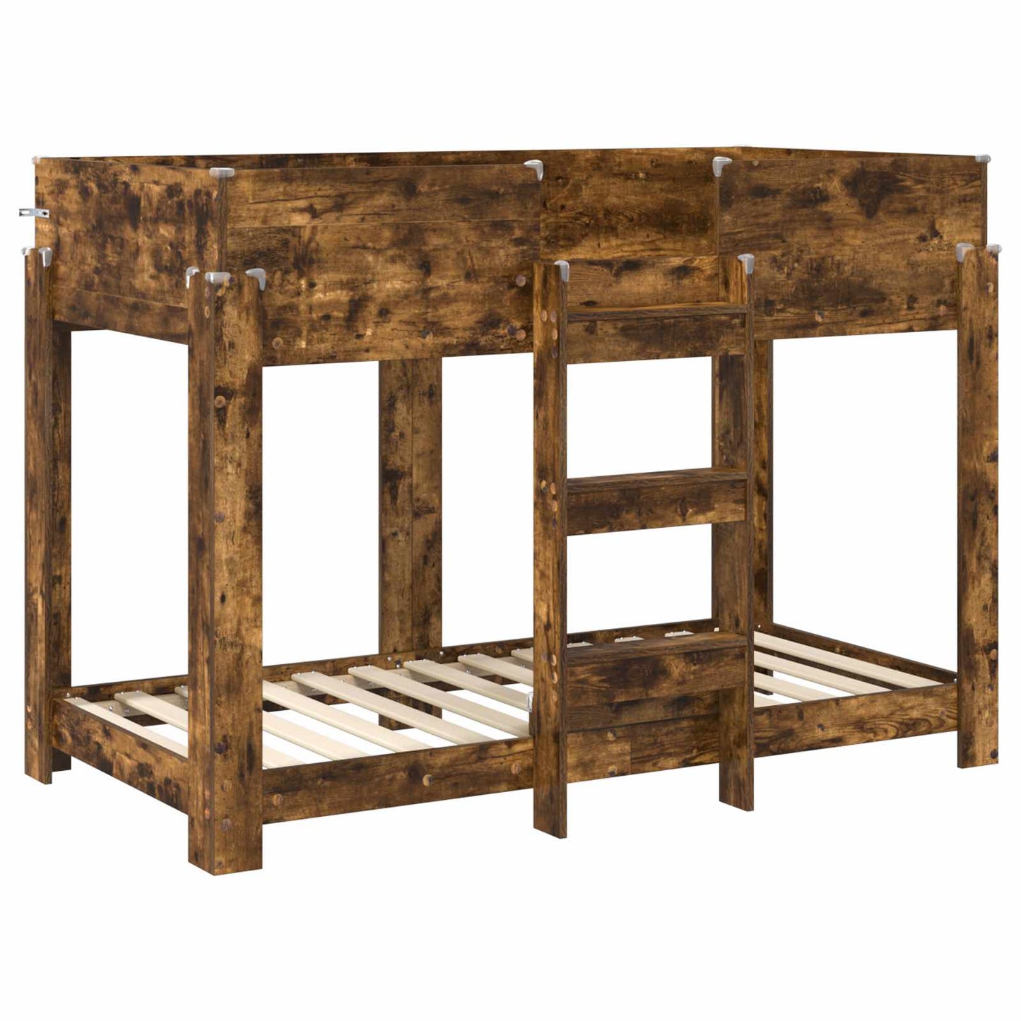 vidaXL Etagenbett für Kinder Geräucherte Eiche 80 x 160 cm