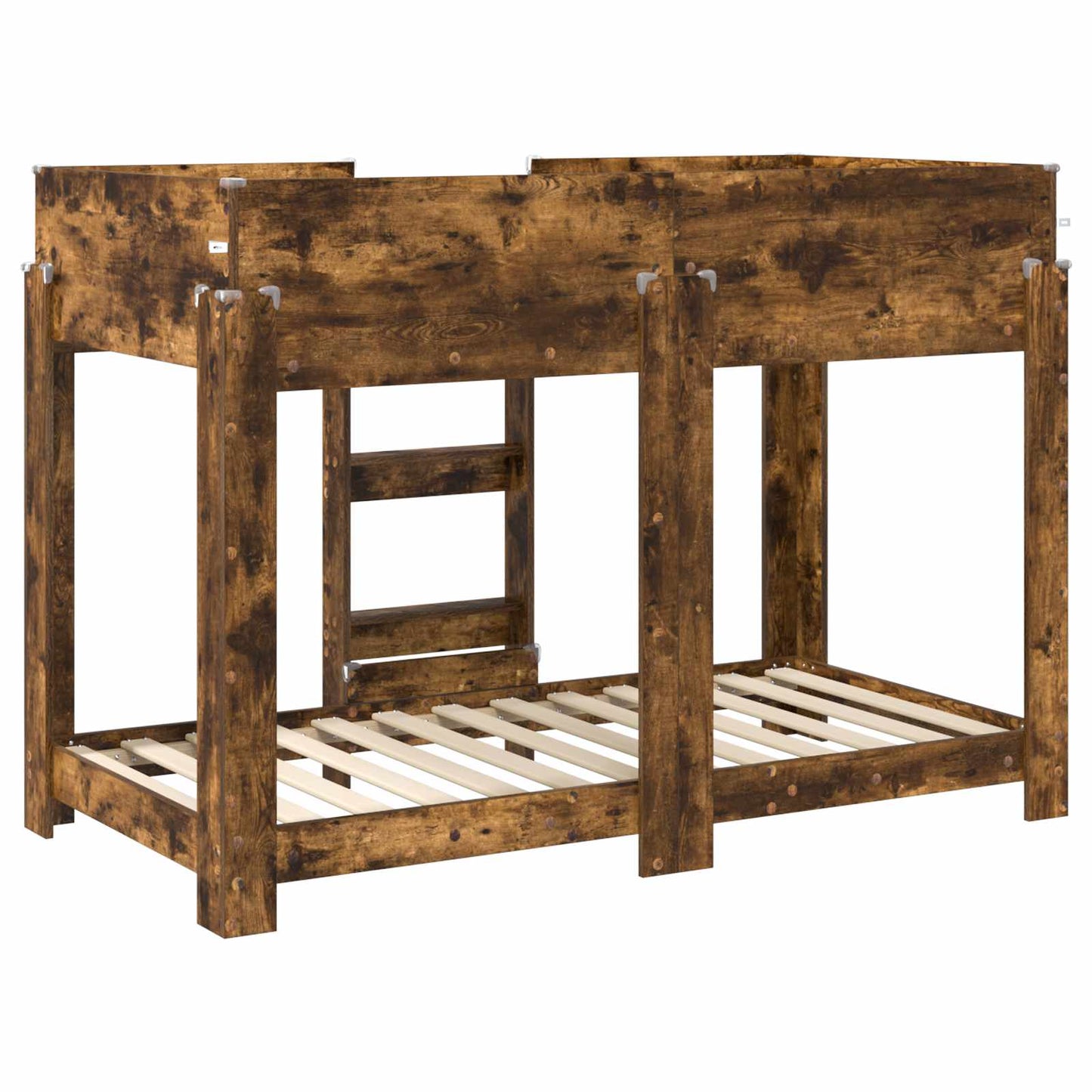 vidaXL Etagenbett für Kinder Geräucherte Eiche 80 x 160 cm